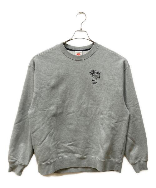 NIKE（ナイキ）NIKE (ナイキ) stussy (ステューシー) NRG ZR Fleece Crewneck Heather Grey グレー サイズ:Mの古着・服飾アイテム