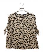 TO BE CHICトゥービーシック）の古着「プチフラワーサテンブラウス」｜ベージュ