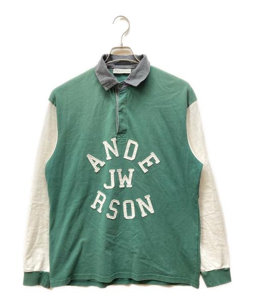 J.W.ANDERSON（ジェイダブリューアンダーソン）J.W.ANDERSON (ジェイダブリューアンダーソン) Rugby long sleeve polo グリーン サイズ:Mの古着・服飾アイテム