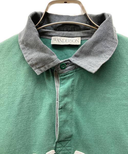 J.W.ANDERSON（ジェイダブリューアンダーソン）J.W.ANDERSON (ジェイダブリューアンダーソン) Rugby long sleeve polo グリーン サイズ:Mの古着・服飾アイテム