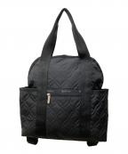 LeSportsacレスポートサック）の古着「DOUBLE TROUBLE BACKPACK」｜ブラック