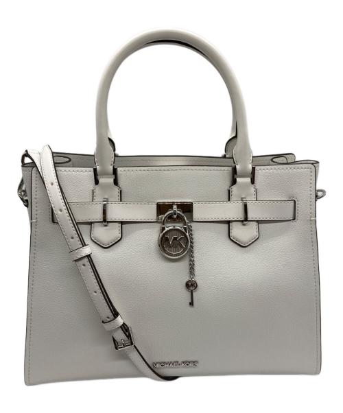 MICHAEL KORS（マイケル・コース）MICHAEL KORS (マイケルコース) HAMILTON サッチェル ミディアム ホワイトの古着・服飾アイテム