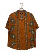 stussyステューシー）の古着「オープンカラーシャツ」｜ブラウン