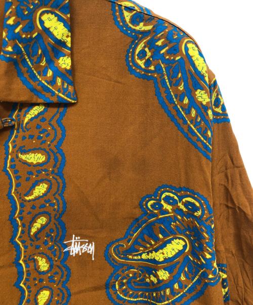 stussy（ステューシー）stussy (ステューシー) オープンカラーシャツ ブラウン サイズ:Mの古着・服飾アイテム