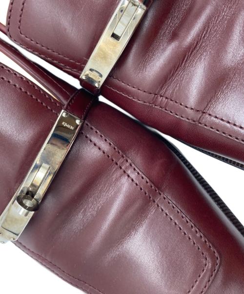 HERMES（エルメス）HERMES (エルメス) スクエアトゥ ケリーローファー レッド サイズ:36の古着・服飾アイテム