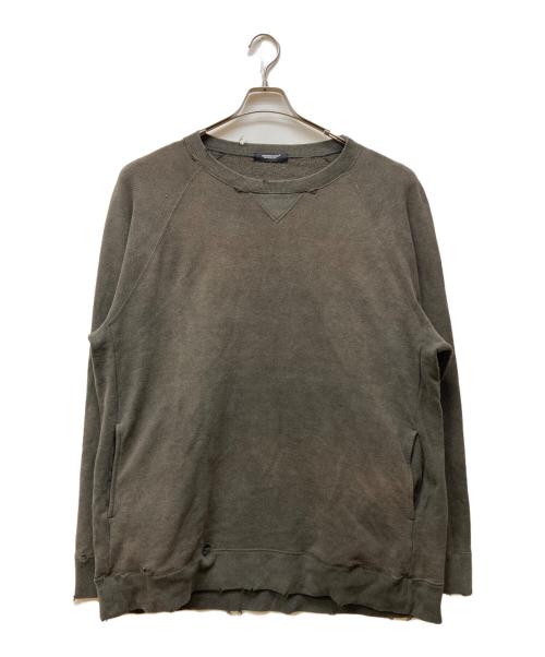 UNDERCOVER（アンダーカバー）UNDERCOVER (アンダーカバー) ダメージ加工スウェット ブラウン サイズ:3の古着・服飾アイテム