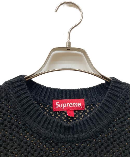 SUPREME（シュプリーム）Supreme (シュプリーム) 22SS Open Knit Small Box Sweater ブラック サイズ:Lの古着・服飾アイテム