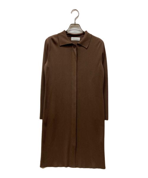 Yves Saint Laurent（イヴサンローラン）Yves Saint Laurent (イヴサンローラン) ニットワンピース ブラウン サイズ:Mの古着・服飾アイテム