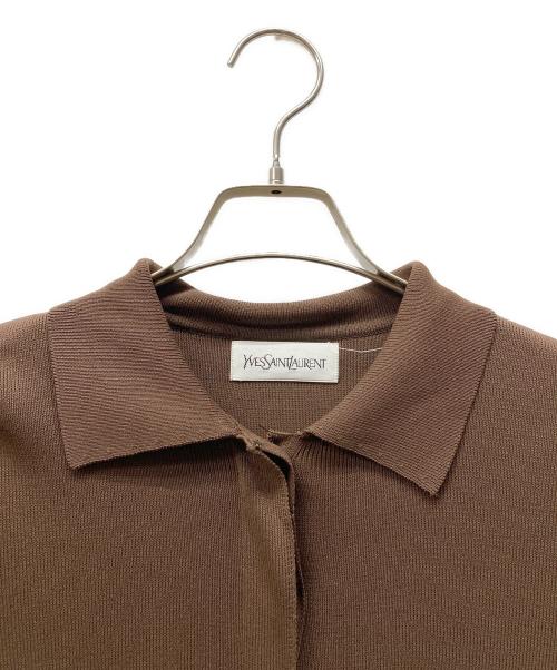 Yves Saint Laurent（イヴサンローラン）Yves Saint Laurent (イヴサンローラン) ニットワンピース ブラウン サイズ:Mの古着・服飾アイテム
