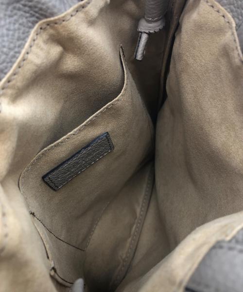 FUJITAKA（フジタカ）FUJITAKA (フジタカ) FINO 2WAY レザー巾着ミニバッグ ブラウン 未使用品の古着・服飾アイテム