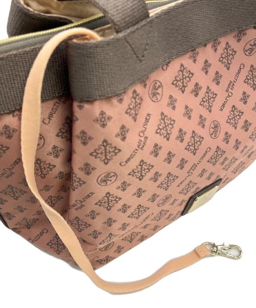 CHRISTIAN OLIVIER（クリスチャン オリヴィア）CHRISTIAN OLIVIER (クリスチャン オリヴィア) ショルダーストラップ付 トートバッグ ピンクの古着・服飾アイテム