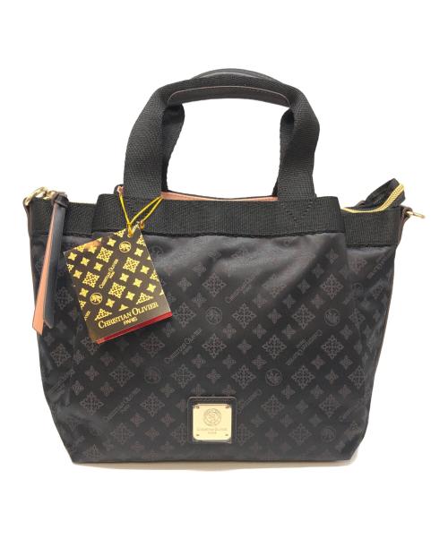 CHRISTIAN OLIVIER（クリスチャン オリヴィア）CHRISTIAN OLIVIER (クリスチャン オリヴィア) 2WAYショルダーバッグ ブラック×ピンクの古着・服飾アイテム