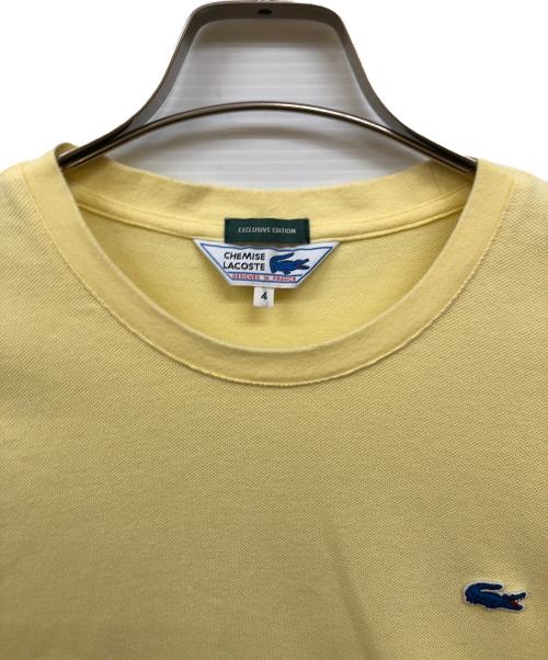 LACOSTE（ラコステ）LACOSTE (ラコステ) SHIPS any (シップスエニィ) 別注 クルーネックTシャツ イエロー サイズ:4の古着・服飾アイテム