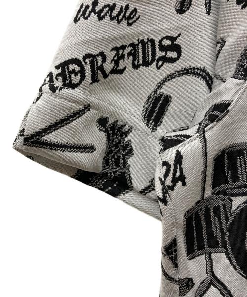 St ANDREWS（セントアンドリュース）St ANDREWS (セントアンドリュース) ミュージック柄ジャガード半袖シャツ グレー サイズ:M 未使用品の古着・服飾アイテム