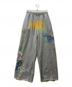 SANKUANZサンクアンズ）の古着「GRAFFITI PRINT SWEATPANTS」｜グレー