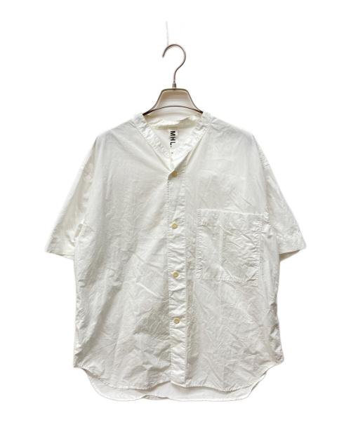MHL（エムエイチエル）MHL (エムエイチエル) COTTON RAMIE POPLIN SS SHIRT ホワイト サイズ:Sの古着・服飾アイテム
