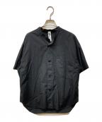 MHLエムエイチエル）の古着「COTTON RAMIE POPLIN SS SHIRT」｜ブラック