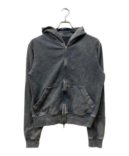 ornar afridi（オマールアフリディ）ornar afridi (オマールアフリディ) SHABBY FULL ZIPPED HOODIE -SHAGRE- グレー サイズ:44の古着・服飾アイテム