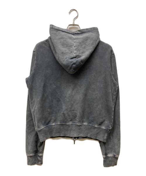 ornar afridi（オマールアフリディ）ornar afridi (オマールアフリディ) SHABBY FULL ZIPPED HOODIE -SHAGRE- グレー サイズ:44の古着・服飾アイテム