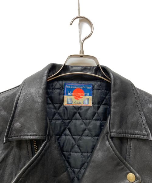 blackmeans（ブラックミーンズ）blackmeans (ブラックミーンズ) シープレザーダブルライダースジャケット ブラック サイズ:3の古着・服飾アイテム