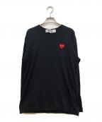 PLAY COMME des GARCONSプレイコムデギャルソン）の古着「ハートロゴカットソー」｜ブラック