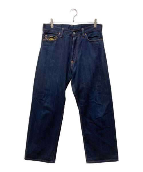 EVISU（エヴィス）EVISU (エヴィス) 1471家紋刺繍デニムパンツ インディゴ サイズ:Ｗ32の古着・服飾アイテム
