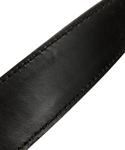 GUCCI（グッチ）GUCCI (グッチ) GGキャンバス×レザー ベルト ブラウンの古着・服飾アイテム