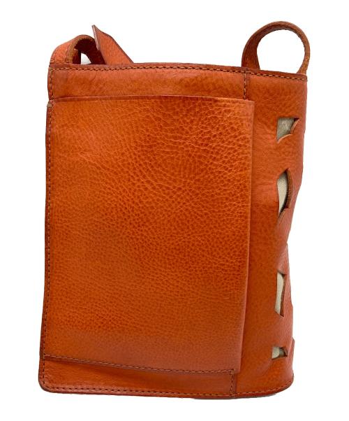 genten（ゲンテン）genten (ゲンテン) グランカットワーク ショルダーバッグ オレンジの古着・服飾アイテム