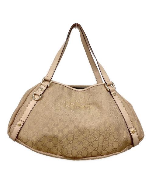 GUCCI（グッチ）GUCCI (グッチ) アビー GGキャンバス トートバッグ ピンクの古着・服飾アイテム