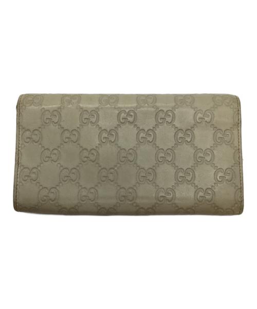 GUCCI（グッチ）GUCCI (グッチ) ラブリーハート グッチシマ ラウンドジップウォレット アイボリーの古着・服飾アイテム