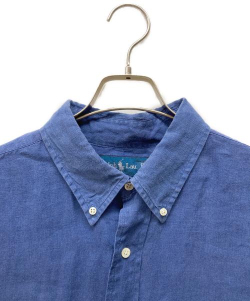POLO RALPH LAUREN（ポロ・ラルフローレン）POLO RALPH LAUREN (ポロ・ラルフローレン) リネンシャツ ネイビー サイズ:XXLの古着・服飾アイテム