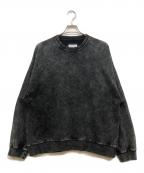 MAISON SPECIALメゾンスペシャル）の古着「Chemical Over-Dye Heavy-Weight Sweat Prime-Over Crew Neck Pullover」｜ブラック