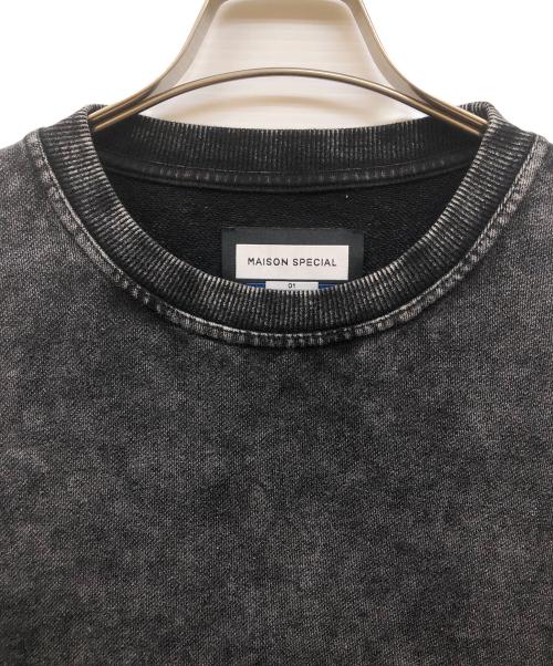 MAISON SPECIAL（メゾンスペシャル）MAISON SPECIAL (メゾンスペシャル) Chemical Over-Dye Heavy-Weight Sweat Prime-Over Crew Neck Pullover ブラック サイズ:1の古着・服飾アイテム