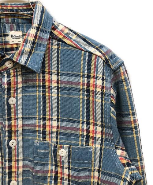 Ron Herman（ロンハーマン）Ron Herman (ロンハーマン) チェックネルシャツ ブルー サイズ:Sの古着・服飾アイテム