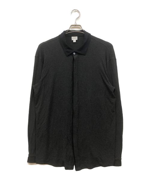 ARMANI COLLEZIONI（アルマーニ コレツィオーニ）ARMANI COLLEZIONI (アルマーニ コレツィオーニ) レーヨンシャツ ネイビー サイズ:XLの古着・服飾アイテム