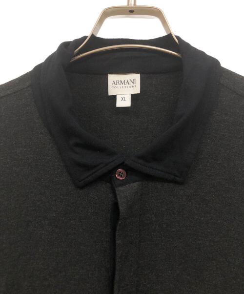 ARMANI COLLEZIONI（アルマーニ コレツィオーニ）ARMANI COLLEZIONI (アルマーニ コレツィオーニ) レーヨンシャツ ネイビー サイズ:XLの古着・服飾アイテム
