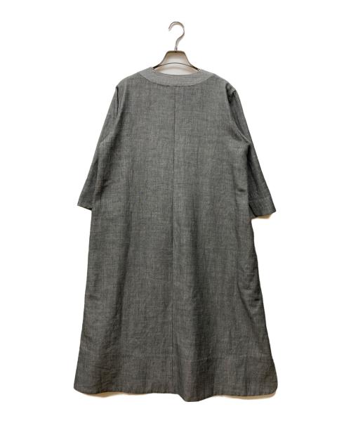 lucruca（ルクルカ）Lucruca (ルクルカ) bitter ムラ糸シャンブレー ワンピース グレー サイズ:38 未使用品の古着・服飾アイテム