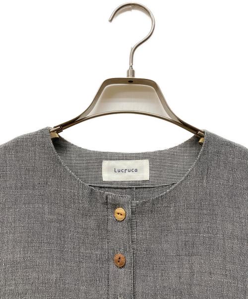 lucruca（ルクルカ）Lucruca (ルクルカ) bitter ムラ糸シャンブレー ワンピース グレー サイズ:38 未使用品の古着・服飾アイテム