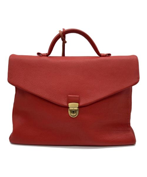 大峡製鞄（オオバセイホウ）大峡製鞄 (オオバセイホウ) レイロウ37 ジャーマン シュリンクレザー レッドの古着・服飾アイテム