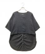 YACCO MARICARDヤッコマリカルド）の古着「ピンタックレイヤードチュニック」｜ブラック