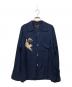 東洋エンタープライズ（トウヨウエンタープライズ）の古着「JAPAN MAP L/S SUKA RAYON SHIRT」｜ネイビー