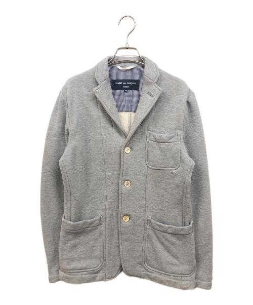 COMME des GARCONS HOMME（コムデギャルソン オム）COMME des GARCONS HOMME (コムデギャルソン オム) スウェット3Bジャケット グレー サイズ:XSの古着・服飾アイテム