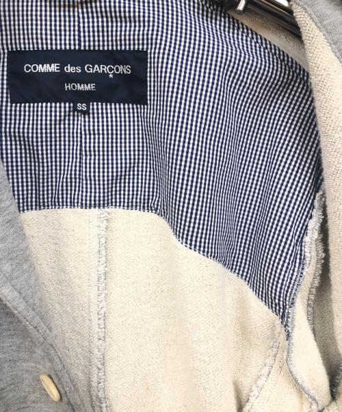 COMME des GARCONS HOMME（コムデギャルソン オム）COMME des GARCONS HOMME (コムデギャルソン オム) スウェット3Bジャケット グレー サイズ:XSの古着・服飾アイテム