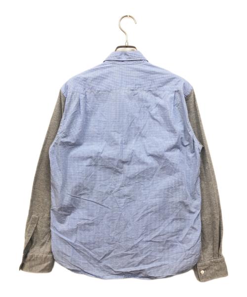 COMME des GARCONS HOMME（コムデギャルソン オム）COMME des GARCONS HOMME (コムデギャルソン オム) 異素材切替長袖シャツ ブルー サイズ:XSの古着・服飾アイテム