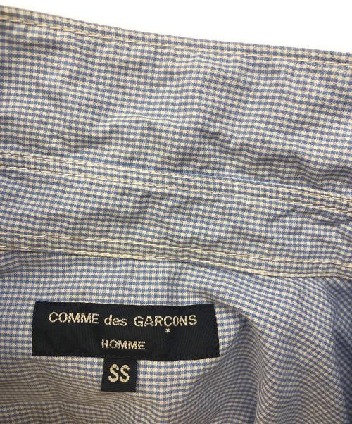 COMME des GARCONS HOMME（コムデギャルソン オム）COMME des GARCONS HOMME (コムデギャルソン オム) 異素材切替長袖シャツ ブルー サイズ:XSの古着・服飾アイテム