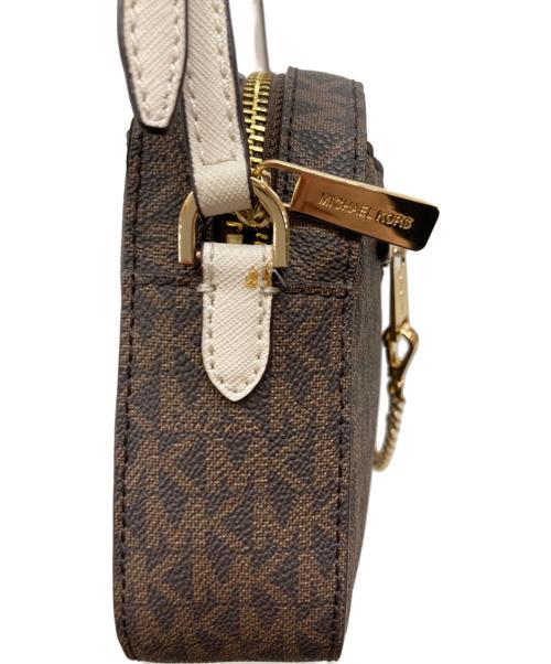 MICHAEL KORS（マイケル・コース）MICHAEL KORS (マイケル・コース) モノグラム ショルダーバッグ ブラウンの古着・服飾アイテム