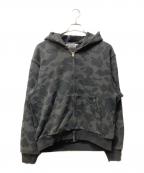 A BATHING APEア ベイシング エイプ）の古着「1st Camo Heavy Wash Cropped Fit Zip Hoodie」｜グレー