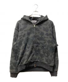 A BATHING APE（ア ベイシング エイプ）の古着「1st Camo Heavy Wash Cropped Fit Zip Hoodie」｜グレー