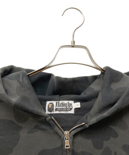 A BATHING APE（ア ベイシング エイプ）A BATHING APE (ア ベイシング エイプ) 1st Camo Heavy Wash Cropped Fit Zip Hoodie グレー サイズ:Lの古着・服飾アイテム