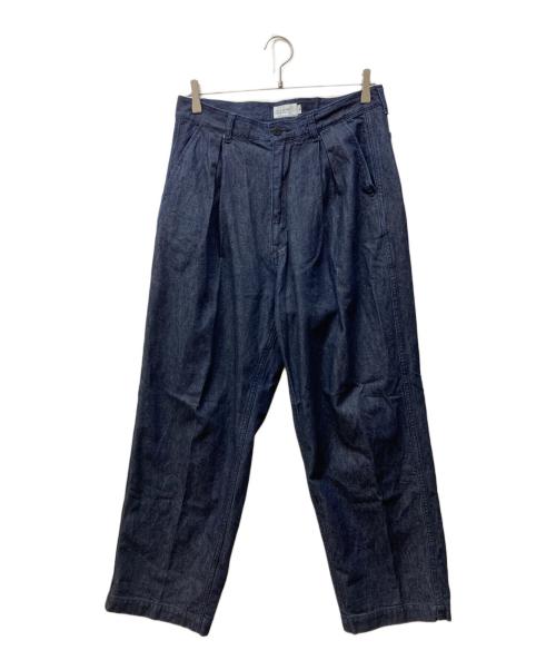STILL BY HAND（スティルバイハンド）STILL BY HAND (スティルバイハンド) 10oz denim box pleat pants インディゴ サイズ:SIZE 46の古着・服飾アイテム